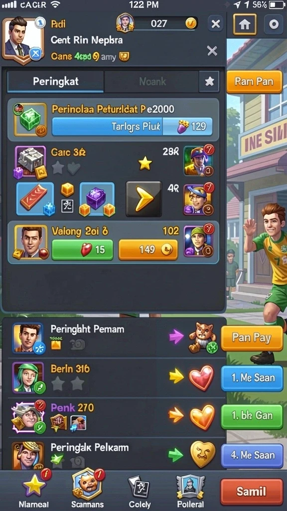 Menampilkan tampilan awal aplikasi 171SLOT dengan pilihan permainan.