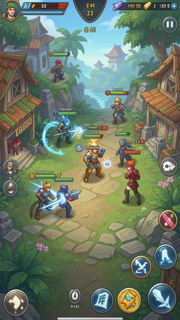 Screenshot menampilkan berbagai power-up yang tersedia dalam game.