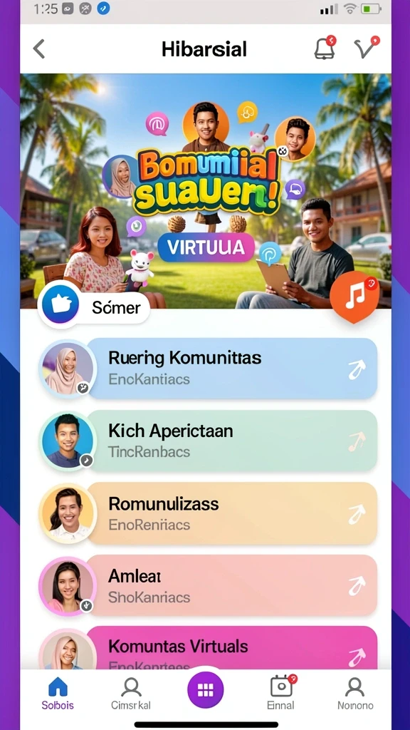 Screenshot memperlihatkan interaksi sosial dengan pemain lain.