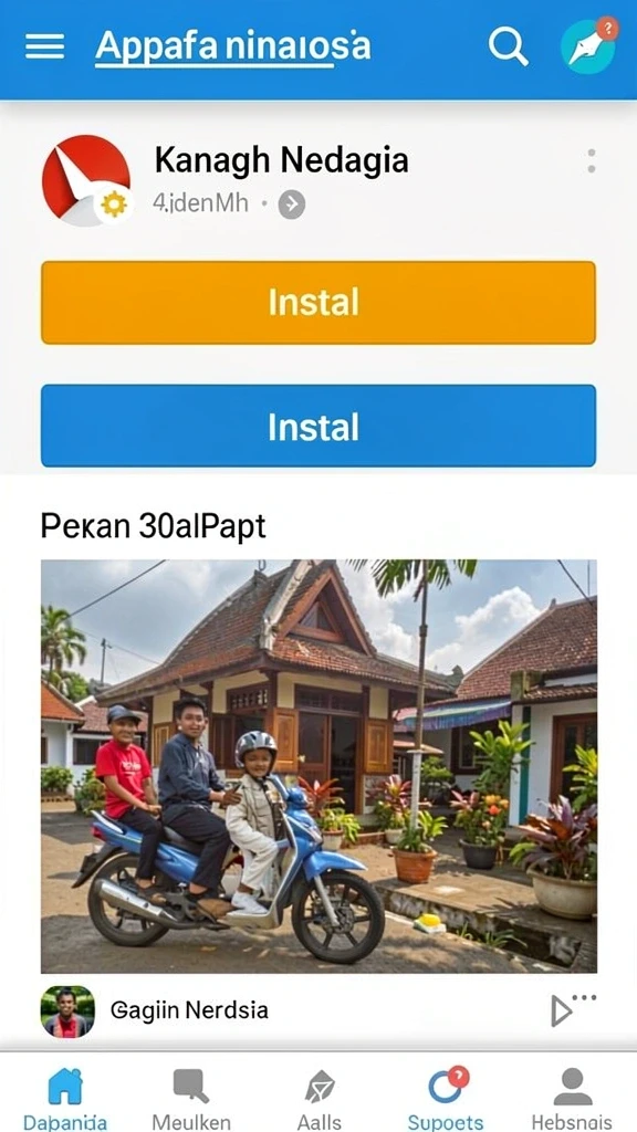 Tampilan awal yang menarik dan ramah pengguna.