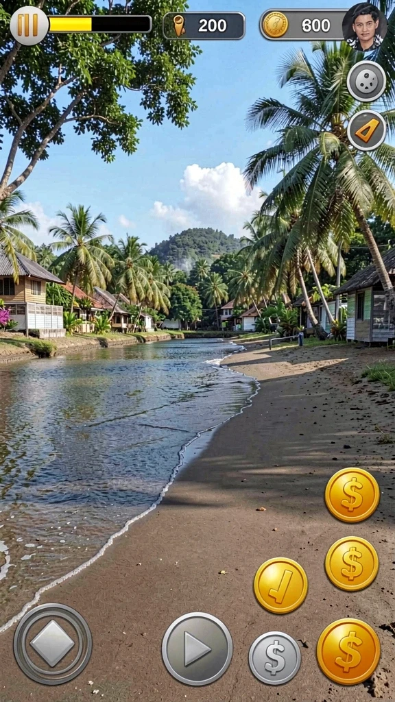 Karakter yang bisa diubah dan ditingkatkan dengan berbagai item.