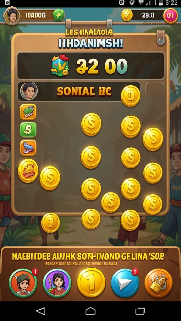 Screenshot aksi seru saat menyelesaikan level.
