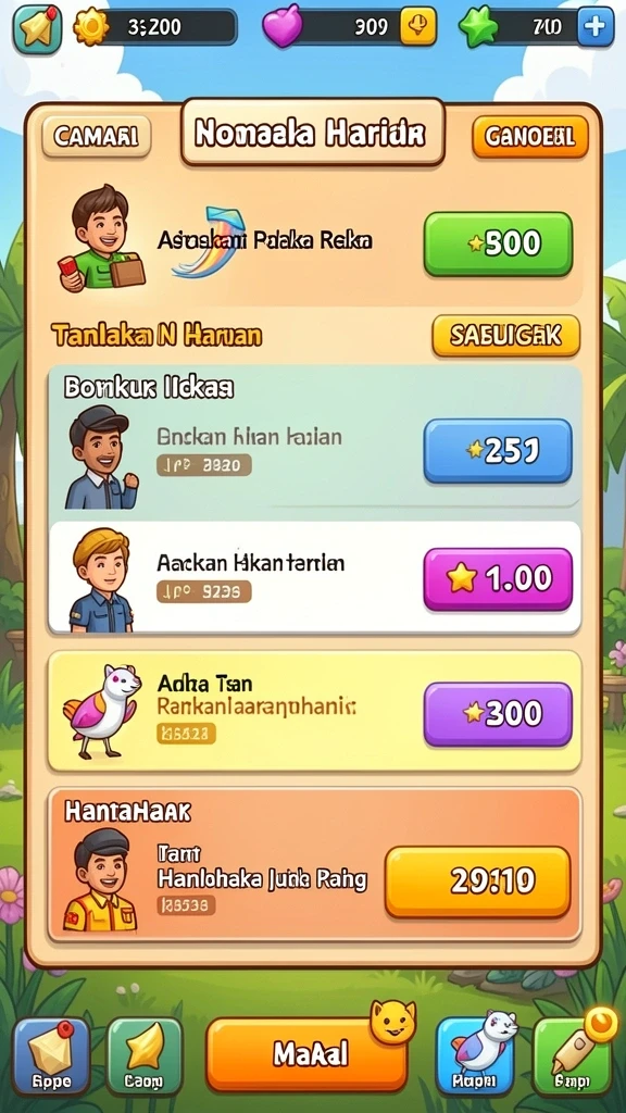 Karakter unik memberikan variasi dalam permainan.