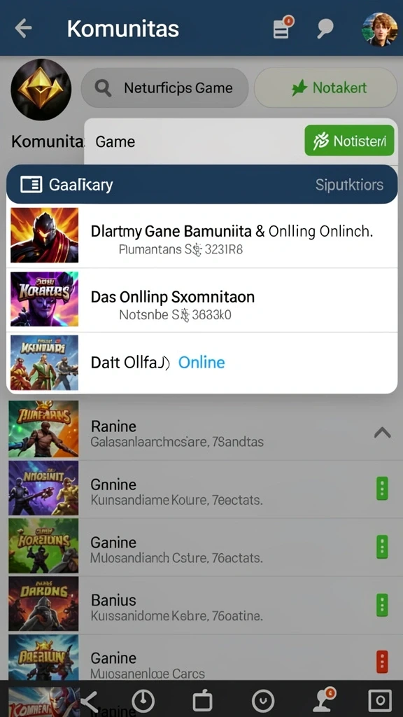 Tampilan awal KINGSLOT yang menarik dan mudah dinavigasi.