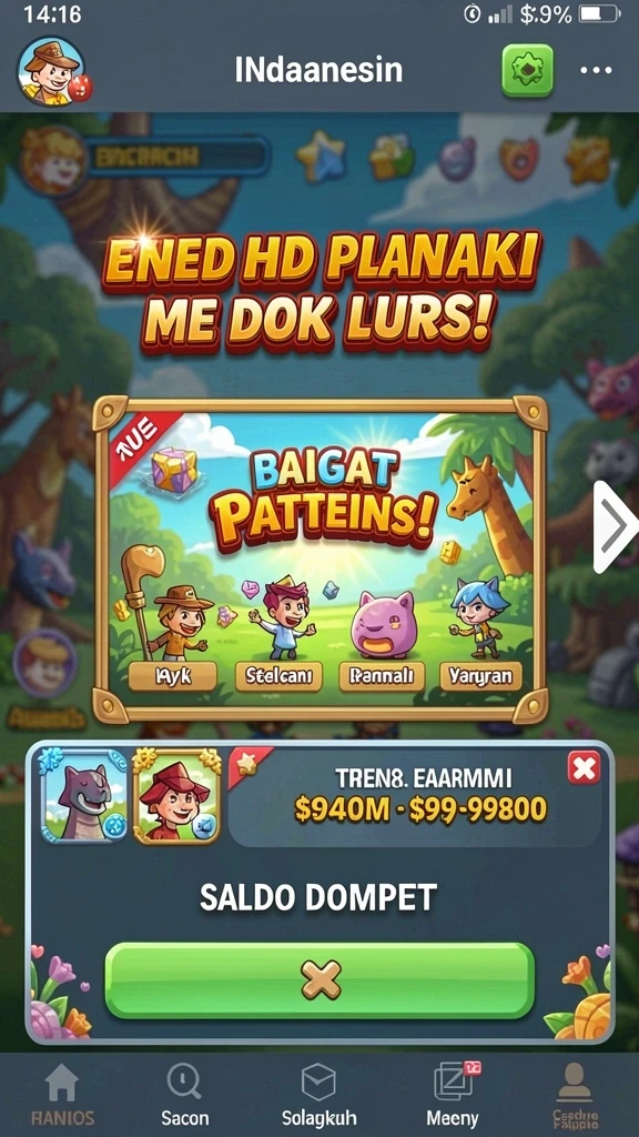 Karakter unik yang dapat dipilih sesuai keinginan.