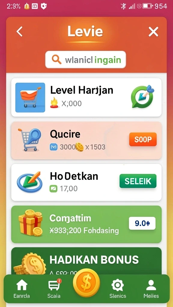Misi yang beragam dan menantang di setiap level.