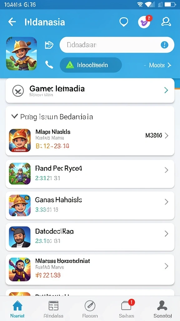 Tampilan awal yang menawan dengan karakter yang beragam.