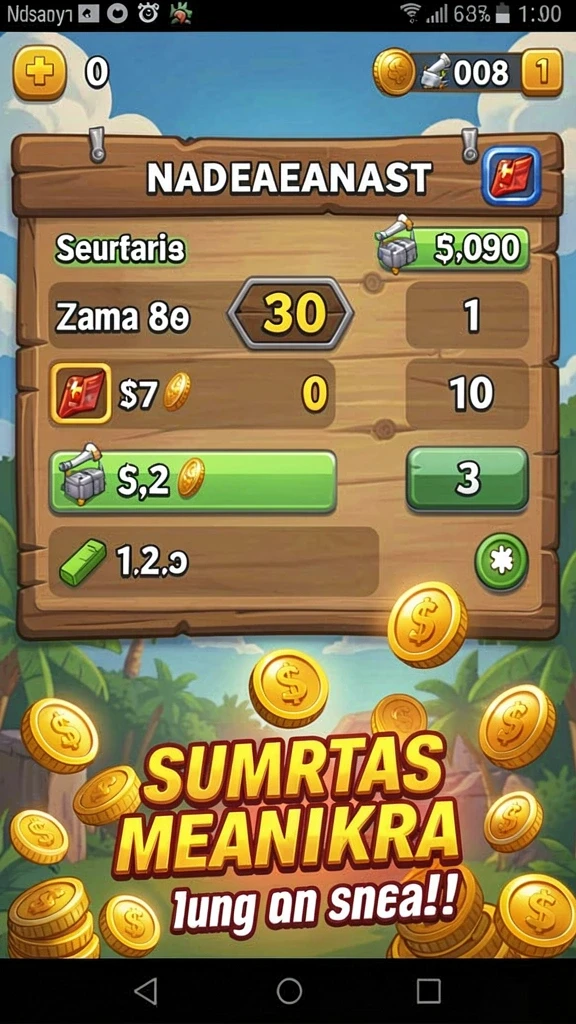 Screenshot menampilkan petualangan seru dalam level pertama.