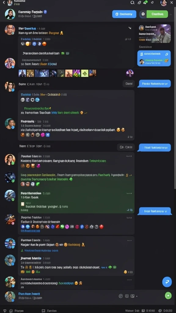 Screenshot menampilkan komunitas aktif dan interaksi pemain.