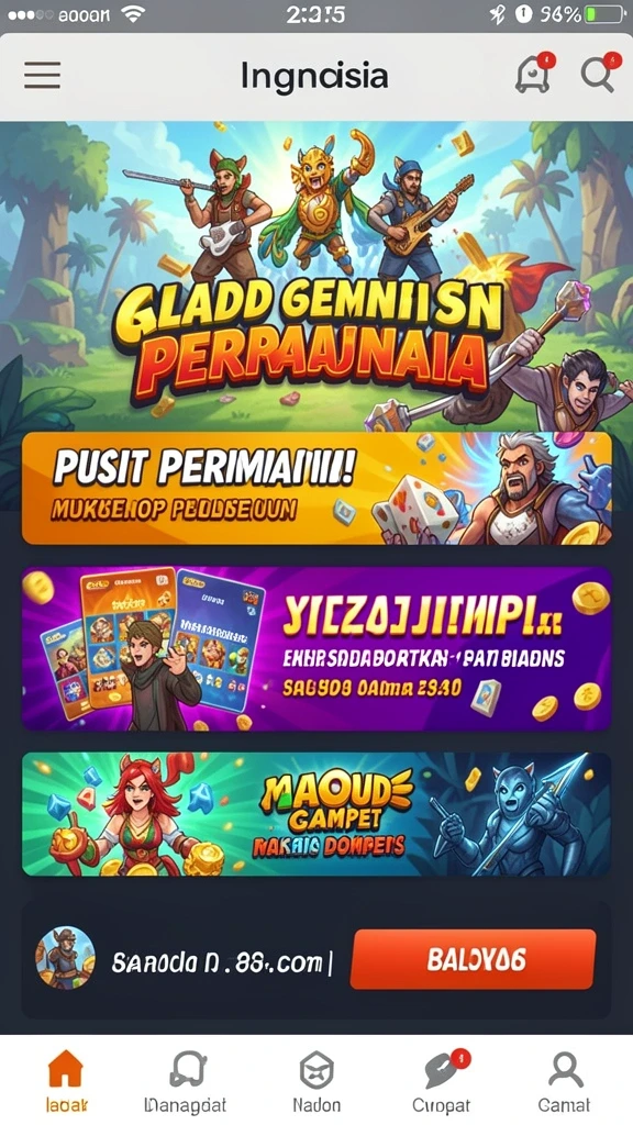 Tangkapan layar dari pertarungan seru di arena.