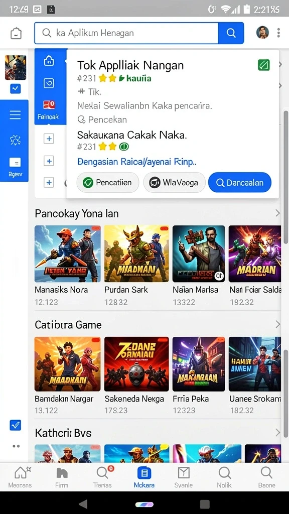 Tampilan antarmuka pengguna yang dinamis dan responsif.