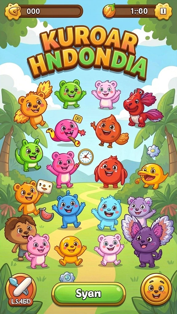 Tangkapan layar menunjukkan karakter yang sedang beraksi di level menantang.
