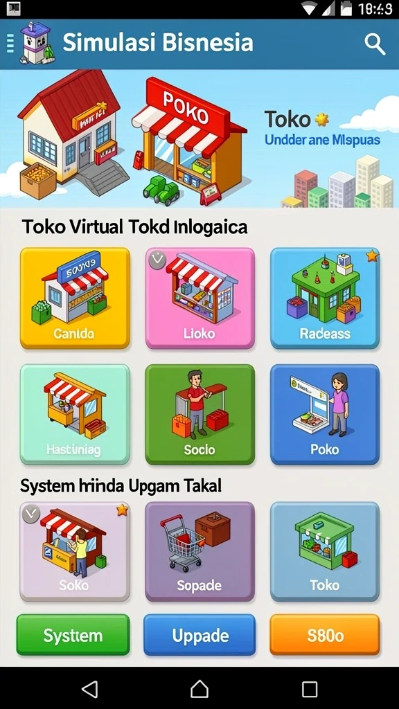 Gambaran gameplay yang imersif dalam lingkungan yang berwarna-warni.