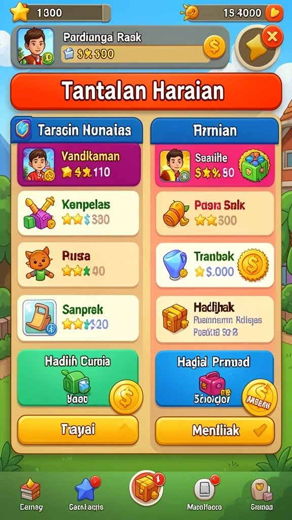 Tampilan awal yang menarik dan mudah dinavigasi.