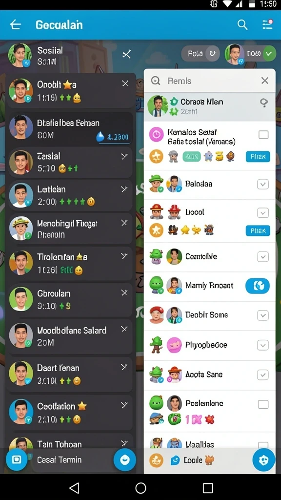 Papan leaderboard yang menampilkan pemain terbaik setiap minggu.